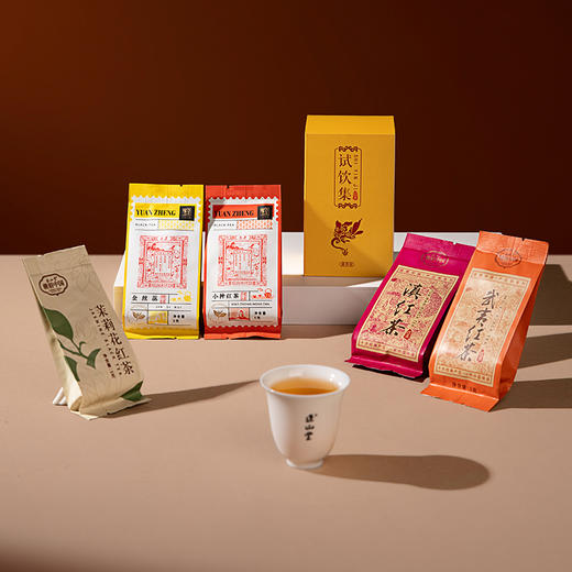 元正 茶票小种金丝蕊茉莉花滇红武夷红茶组合5款特级茶叶试饮集25g 商品图5
