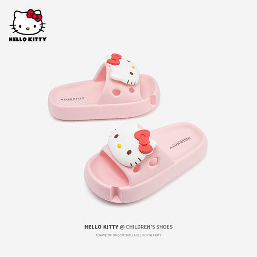 HelloKitty童鞋女童一字拖鞋夏季儿童凉拖鞋三丽鸥卡通鞋170-250 ST243346C 商品图1
