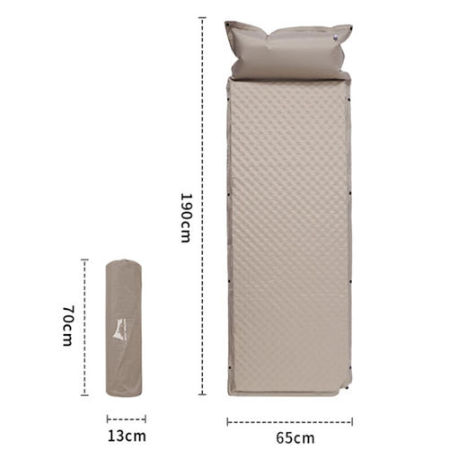 狼行者  自动充气垫卡其拼红-单人 5cmLXZ-80010 商品图4