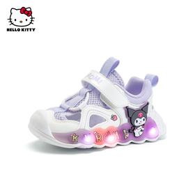 hellokitty童鞋女童亮灯鞋夏季儿童运动鞋发光鞋库洛米带灯鞋26-32 KU5526801