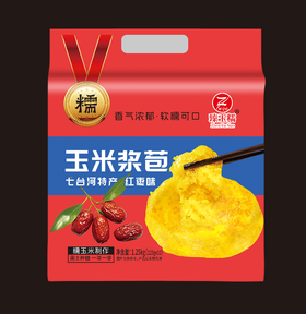 臻玉糯玉米浆包（红枣味）125g/袋