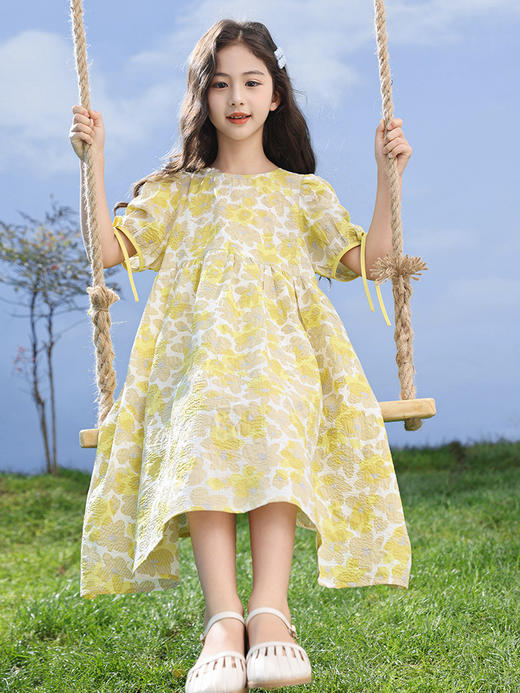 【时尚碎花，宝宝仙女裙子！】女童连衣裙 夏季新款儿童时尚碎花裙 中大童公主裙 宝宝仙女裙子-QQ 商品图0