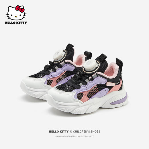 hellokitty童鞋女童运动鞋夏季儿童网鞋透气旋转扣跑鞋26-37 K4526862 商品图1