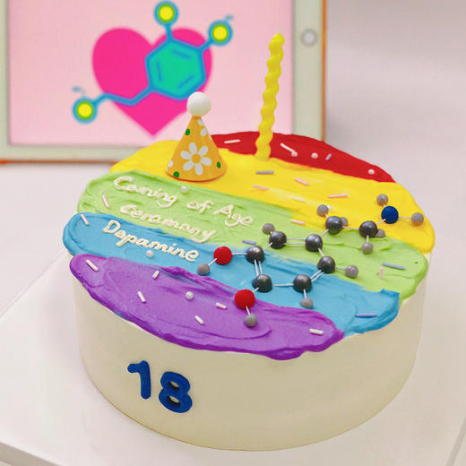 多巴胺化学分子式蛋糕 商品图0