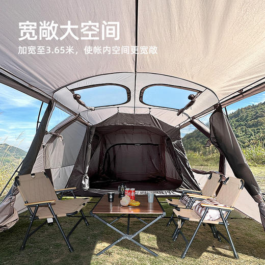 SunnyFeel山扉户外露营隧道帐篷_防风防雨防晒一室一厅带天幕帐篷 商品图2