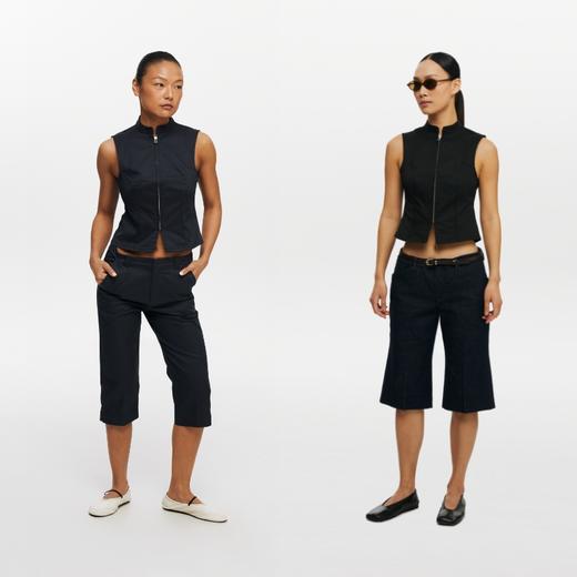 oneup索罗娜合身拉链马甲 商品图4