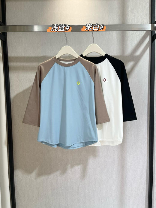 素rAnKoRou高安若系列女士七分袖插肩T恤衫 商品图1