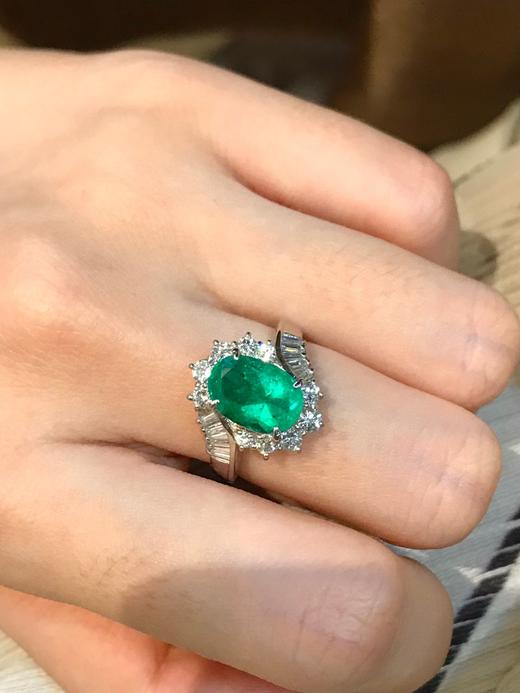 2.1ct刻面祖母绿戒指 商品图2