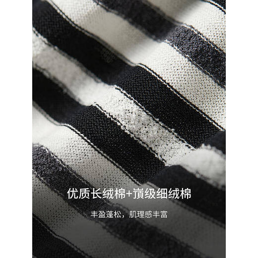 棉仓363635001-初棉圈圈纱细绒棉提花条纹显瘦针织短袖T恤 商品图2