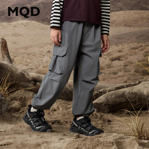 【MQD】小灯塔男大童春秋季品工装风宽松户外露营休闲长裤 商品图1