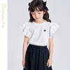 笛莎千与2025夏季新款女童简约时尚荷叶边短袖T恤 商品缩略图3