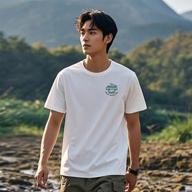 freebase夏日透气短袖T恤户外公路露营风休闲半袖情侣上衣纯色款 NMT-2218