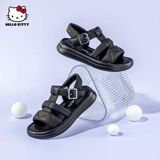 HelloKitty童鞋女童夏季鞋儿童露趾凉鞋女孩沙滩鞋26-33 K4526820 商品图1
