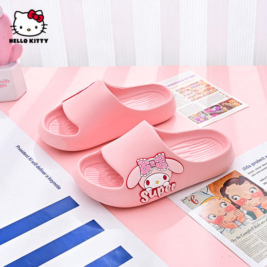 HelloKitty儿童拖鞋室内家居凉拖防滑三丽鸥美乐蒂一字拖24-39 KU5525865 商品图1