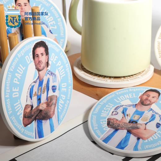 【官方正版】阿根廷国家队 | 陶瓷球员白云土吸水杯垫球迷周边 商品图4