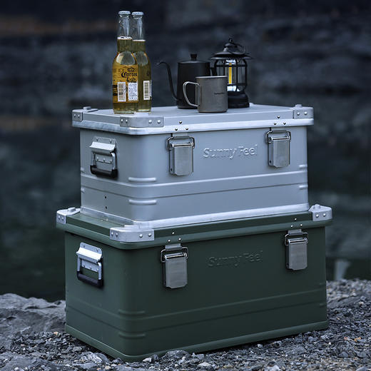 SunnyFeel山扉户外露营铝合金收纳箱野外营地超大储物箱野营箱子 商品图0