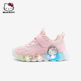 hellokitty童鞋女宝宝亮灯鞋儿童发光鞋软底女童运动鞋透气网面鞋23-30 K4536843