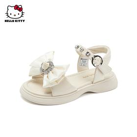 HelloKitty童鞋女童公主凉鞋夏季儿童沙滩鞋女孩蝴蝶结鞋26-33 K4526857