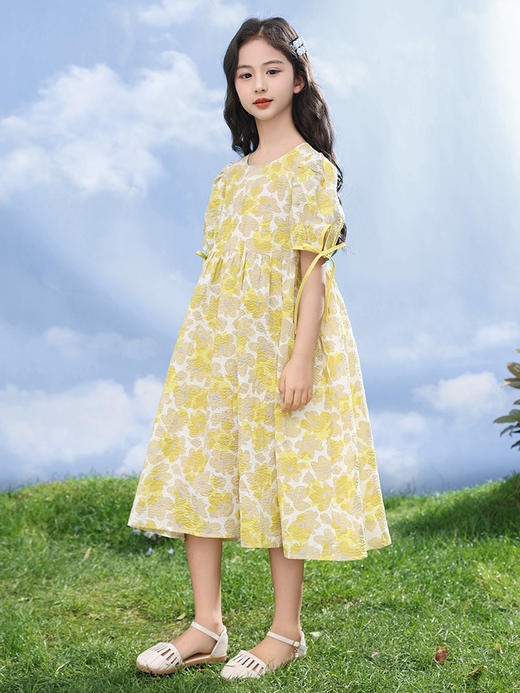 【时尚碎花，宝宝仙女裙子！】女童连衣裙 夏季新款儿童时尚碎花裙 中大童公主裙 宝宝仙女裙子-QQ 商品图2
