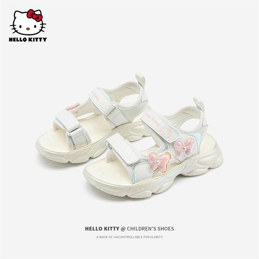 hello kitty童鞋女童凉鞋露趾儿童夏季鞋女孩沙滩鞋公主运动凉鞋28-35 K4526822 商品图1