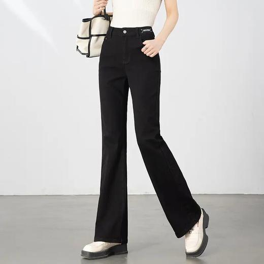 【高货rg】全新升级【铂金会员165/天猫219/差价54】(35610) 洛诗琳25春新款高腰牛仔微喇裤韩版休闲宽松筒喇拖地长裤 商品图1