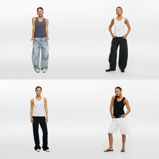 oneup华夫格散边背心 商品图4