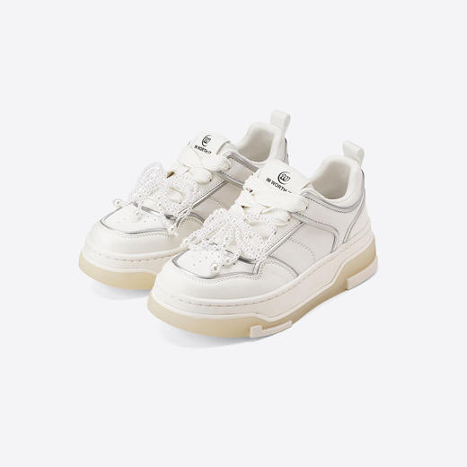 Westory2025年春季休闲厚底板鞋运动深口单鞋W25AM59201 商品图1