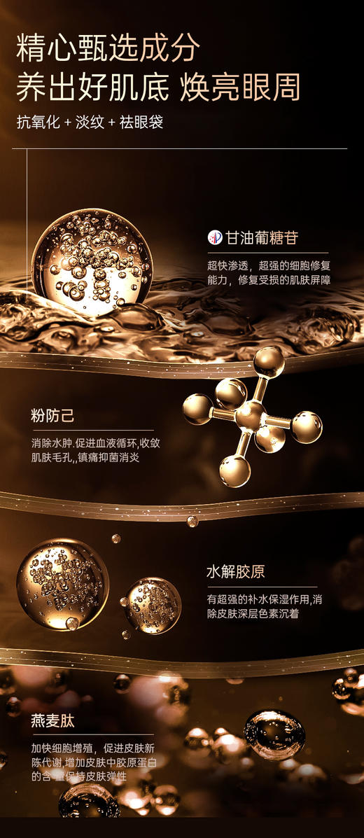 【兰蓓诗】鎏金多肽抗皱眼膜 收紧眼袋 紧致舒纹 商品图2