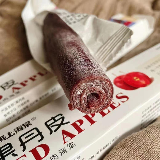 没有添加剂的果丹皮、水果条（高酸海棠）原汁原味的海棠果香，口味醇正，酸甜爽口
无任何添加，对人身体百益而无一害，都会有助于肠胃消化，并对视力有很好的保护功
果丹皮100g/根 商品图0