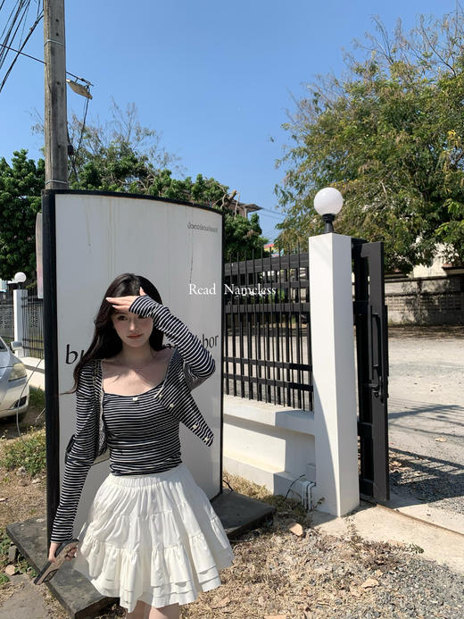 Read Nameless /黑白条纹吊带开衫套装+白色芭蕾裙裤25版 2025/3/27 商品图14