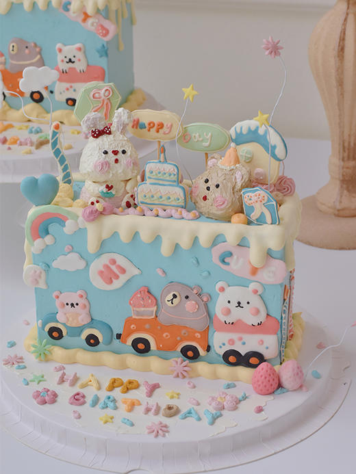 欢乐派对奶油霜手绘 - 戚风水果蛋糕 商品图3