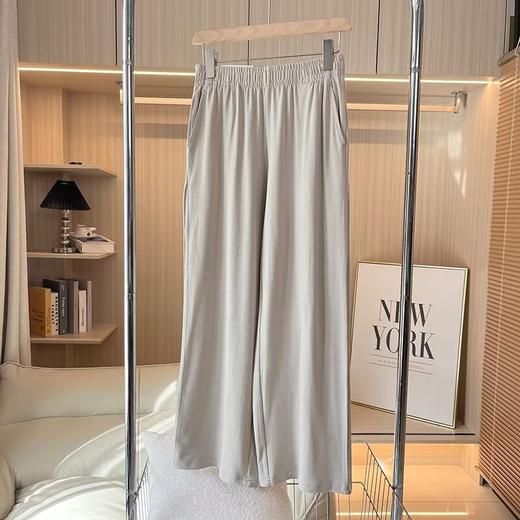 试衣间 25春季新款松紧磨毛高腰宽松垂感休闲九分阔腿裤女休闲裤！ 商品图8