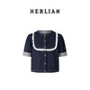 HERLIAN 2025年春季新品花边拼接设计原色牛仔上衣 商品缩略图4