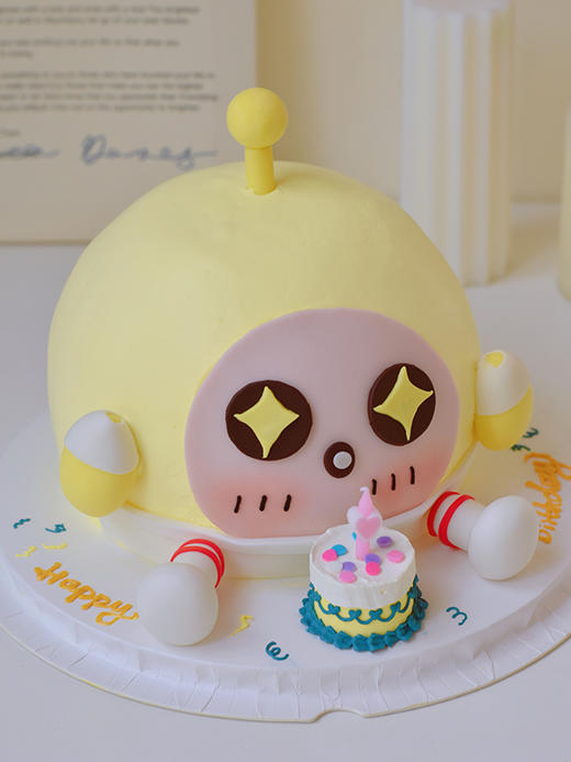 蛋仔派对半翻糖卡通主题 - 戚风生日蛋糕 （需提前预定哦~） 商品图0