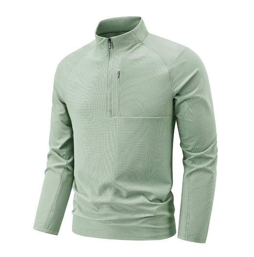 【冰丝速干】【DNY】大依优型大码立领拉链长袖POLO衫防晒薄款体恤加肥加大上衣男士冰丝打底户外 商品图10