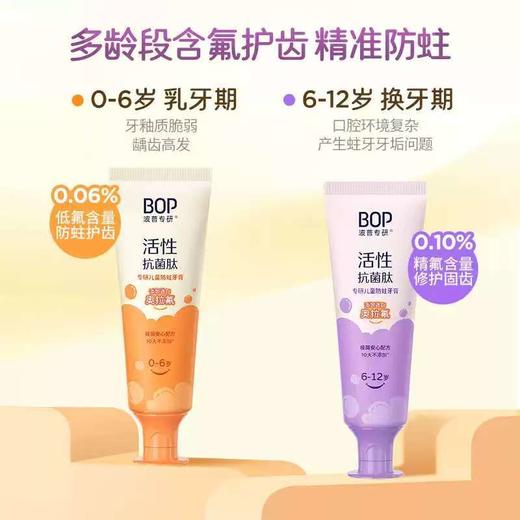 BOP波普专研活性抗菌肽儿童防蛀牙牙膏 50g 商品图0