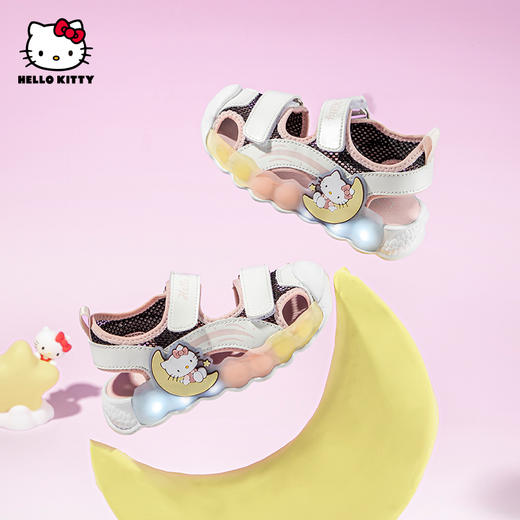 HelloKitty童鞋女童凉鞋包头夏季儿童亮灯鞋女宝宝沙滩鞋小童24-30 K4516875 商品图2