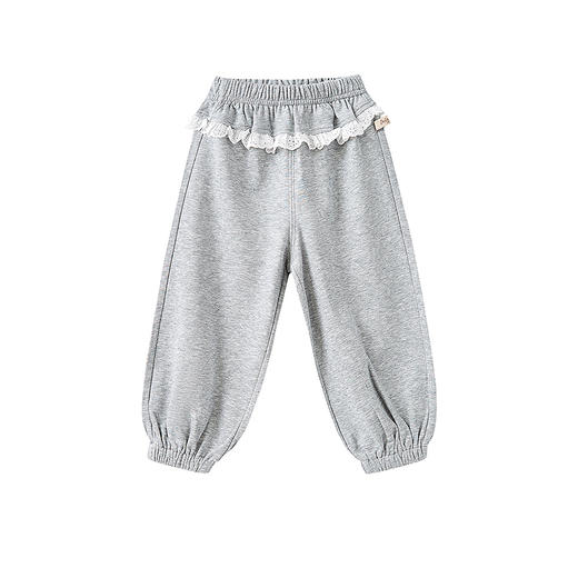 笛莎Deesha 童装女童裤子2025春新款女童甜美花边装饰裤子 商品图4