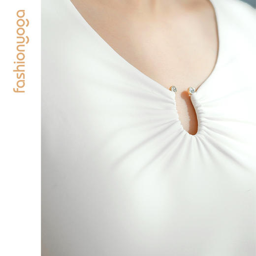 凡圣瑜伽V领金属环扣短袖FC15332 商品图8