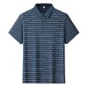 【DLS】大依优型大码条纹短袖POLO衫翻领加肥加大男士大号透气舒适夏季半袖上衣 商品缩略图2