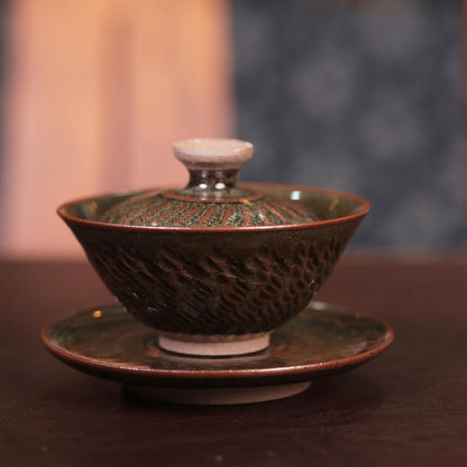 建盏跳刀茶末盖碗 商品图0