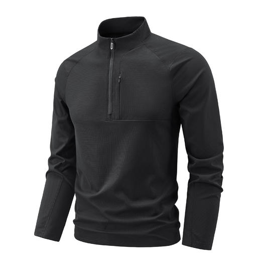 【冰丝速干】【DNY】大依优型大码立领拉链长袖POLO衫防晒薄款体恤加肥加大上衣男士冰丝打底户外 商品图2