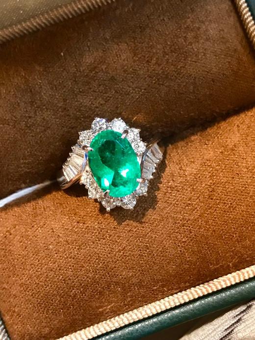 2.1ct刻面祖母绿戒指 商品图0