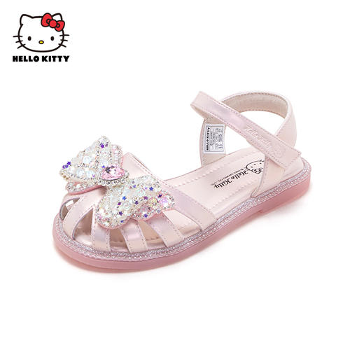 HelloKitty夏季女童软底洋气公主凉鞋女宝宝蝴蝶结包头鞋26-33 K3526882 商品图2