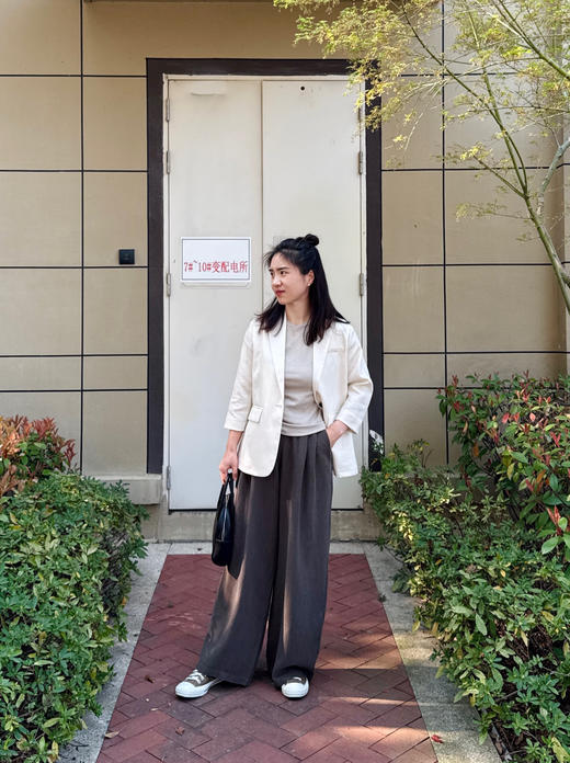 25春夏| 人字纹肌理天丝亚麻微收腰七分袖西装【包邮+三天无理由退换】 商品图1