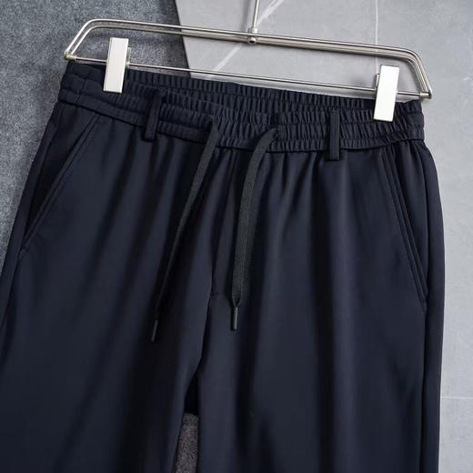 男士夏季薄款柔软顺滑透气凉感松紧腰抽绳针织休闲直筒长裤   YMXZ-95138* 商品图2