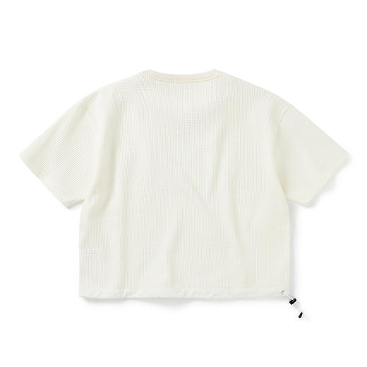 WHEELS and WIND 女式SOLOTEX华夫格短款宽松机能性圆领短袖T恤 商品图4