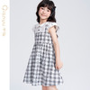 笛莎千与2025夏季新款女童时尚假两件格纹拼接连衣裙 商品缩略图3