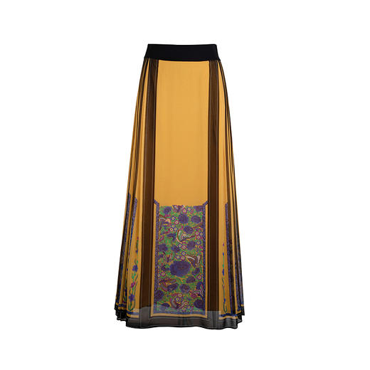 【林栖设计小店】桑蚕丝印花改良轻凉马面裙优雅新中式2025春夏新品半身裙1952051 商品图10