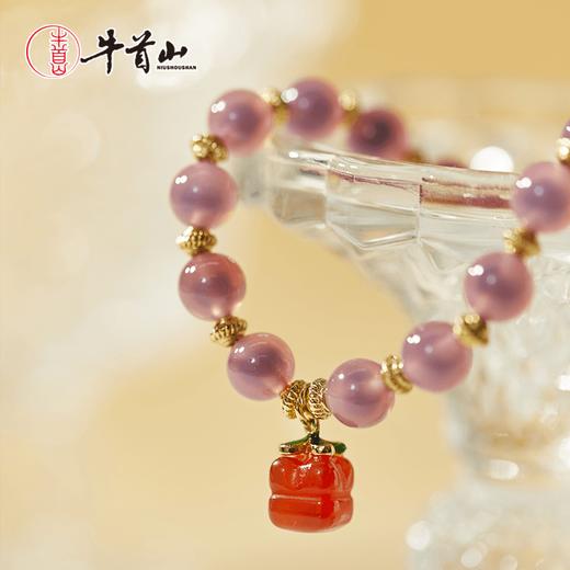 牛首山文创半糖玛瑙手串女款国风小众闺蜜饰品送女友节日礼物 商品图3